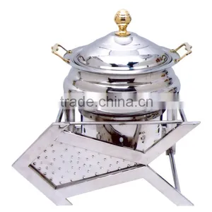 Steel Cheffing Dish, Wedding & Party Utensils, Food Serving Dish, Hot Keeping Dish, Catering Item, Hotel & Restaurant Utensils thumbnail-1