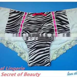 Fashion Plus Size Bra Set, Sexy Zebra Printed Microfiber thumbnail-4