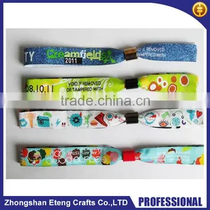Promotion Custom Fabric Festival Woven Wristband With Locking thumbnail-1