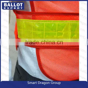 Mesh Polyester Fluorescent Fabrics Reflective Vest Pockets thumbnail-3