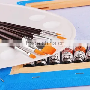 Free Sample 6pcs Nylon Hair Wood Handle Watercolor Artist Brush Set Gouache Brush Set Wholesale thumbnail-3