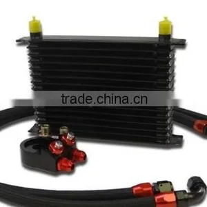 Universal 15 Row 10AN Aluminum Engine Transmission Oil Cooler thumbnail-1