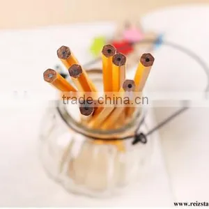 7" Black Lead Hexgonal HB Yellow Pencil thumbnail-3