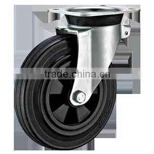 Garbage Bin Casters With Black Rubber Wheels thumbnail-2