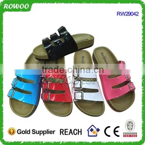 New Style Buckles Design Cork OEM Women Slippers thumbnail-2