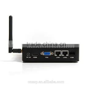 Fanless Computer Box PC Office Fanless Mini pc Quad Core Desktop PC Intel J1900 Mini pc 2g Ram 128g SSD thumbnail-3