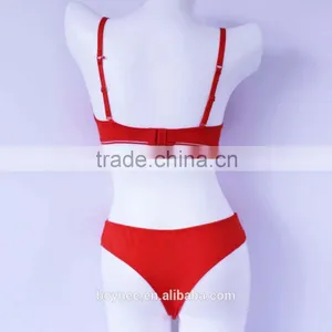 2017Christmas Design Most Popular and Hot Sale Red Hot Women Bra and Panty Set thumbnail-2