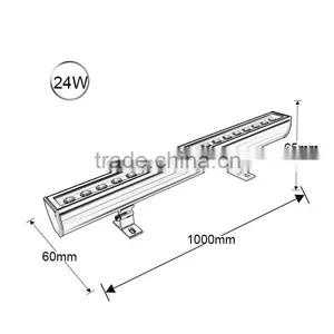 1000mm IP65 24w DMX512 RGB LED Wall Washer Light CE RoHS thumbnail-2