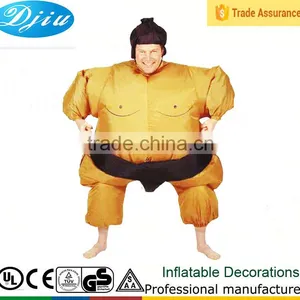 DJ-CO-140 Gold Japanese Inflatable Sumo Costume for Adults With Battery Operated Fan thumbnail-1