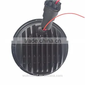 4-1/2" Halo Black LED Auxiliary Spot Fog Passing Lights Lamps Pair Harley Motorcycle thumbnail-6