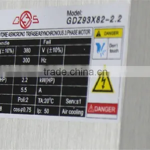 GDZ93x82-2.2(380V) Toauto 2.2 kw Spindle Motor for Cnc Machine thumbnail-2