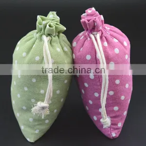 Promotion Hemp Dots Printed Jute Drawstring Bag With Low Price Supplier's Choice thumbnail-3
