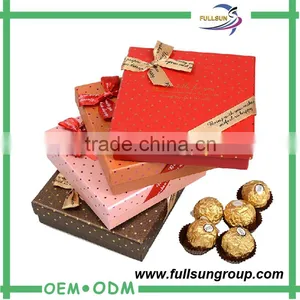 Wholesale Customized Logo Ribbon Packing Carton Box for Sweet thumbnail-1