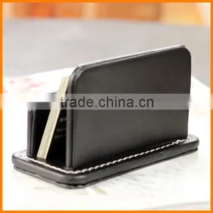 High-end Creative Leather Business Card Holder Business Card Holder Card Case Leather Office Supplies Desktop Storage Finishing thumbnail-3
