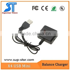 Best Price X4 USB Mini 4 Port 1S Lipo Battery USB Charger for Hubsan H107/Wltoys/Syma X5C/UDI U816/JXD Quadcopter Helicopter thumbnail-1
