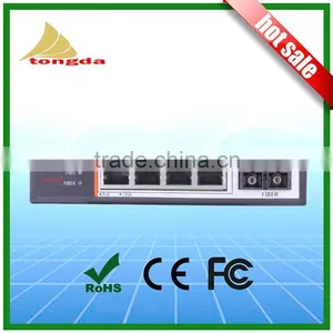 4 Port SC PoE Fiber Switch 48V Power Over Ethernet Switch 4 PoE Port and 1 Uplink thumbnail-2