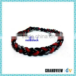 Oem High Quality New Fashion Sports Useful Black Braided Leather Necklace thumbnail-1