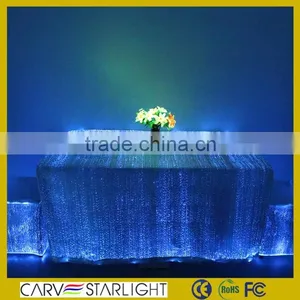 2015 Optic Fiber Luminous Led Lighted Table Cloth for Wedding thumbnail-1