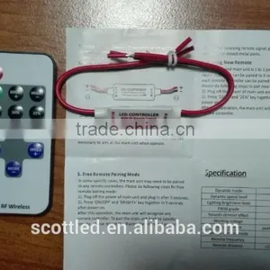 RF106 Remote Single Color LED Mini Controller,11 Keys, Remote RGB LED Controler Quality Choice thumbnail-3