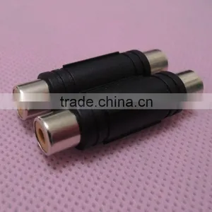 Audio System Black RCA Female to RCA Female Connector Adapter thumbnail-1