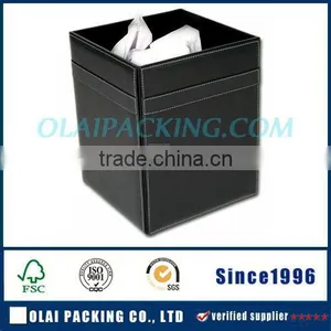Black Square Hamper Box With Handle Without Cover thumbnail-1