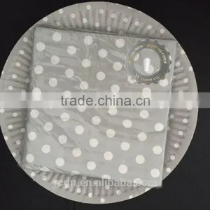 Disposable Paper Plate Set Paper Cup Paper Napkin Paper Straw for Paprty Holiday thumbnail-3
