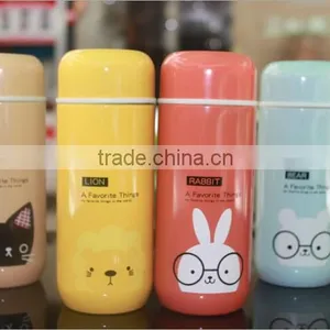 Small Volume Capsule Shapes Bottle Double Vacuum Cup With Cute Printing thumbnail-2