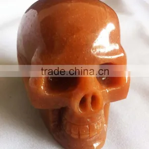 Factory Pirce Red Aventurine Skull Craft thumbnail-1