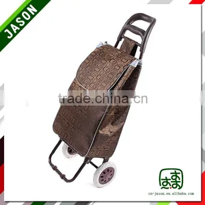 Pooyo Jacquard Fabric Portable Folding Shopping Trolley Bag A2S-5 thumbnail-1