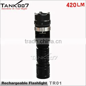 350 Lumens LED Rechargeable Police Flashlight With Metal Head Switch thumbnail-1