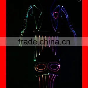 Programmed Fiber Optic Tron Dance Costumes, 2016 NEW Robot LED Performer thumbnail-3