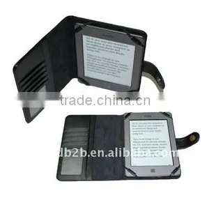 Booklet Design Leather Cover Case for the Kindle Touch,with Card Slot thumbnail-1