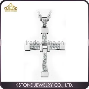 KSTONE 2015 New Fashion The Fast and the Furious Cross 316L Stainless Steel Pendant thumbnail-1