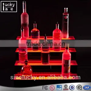 Bar Shelf 4 Tiers Wine Bottle Display Light Base thumbnail-2