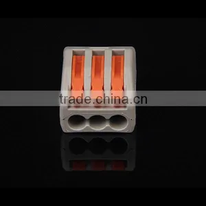 3P Electric Cable Wire Connector Reusable Spring Lever Terminal Block thumbnail-6