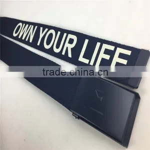 3.5cm Dark Blue Print Canvas Belt thumbnail-4