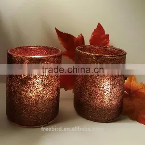 Colorful Shaped Glass Candle Jars and Decorative Candle Holder thumbnail-6