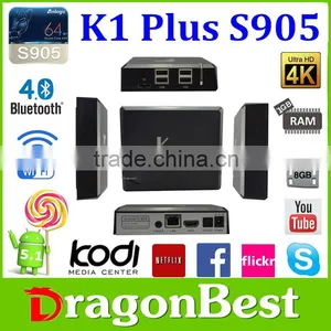 Made in China K1 Plus Android TV Box 2G/8G Dual Band 2.4G/5G Wifi Android 4.4 Amlogic S812 Chip 4K XBMC Full HD Smart tv K1 Plus thumbnail-1