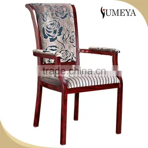 Hotel Furniture Armrest Wood Imitation Chair Antique Dining Chair for Sale thumbnail-1