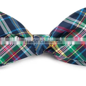 2016 Latest Fashion Custom Made Plaid Self-tie Woven Silk Mens Bow Tie thumbnail-2