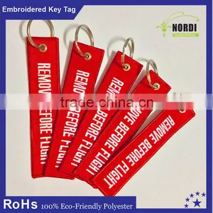 Remove Before Flight Embroidered Keychain thumbnail-1