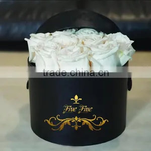 Round Luxury Cardboard Flower Box With Custom Logo thumbnail-2