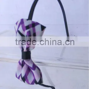 Cute Wire Printed Fabric Bow Hairbands thumbnail-1