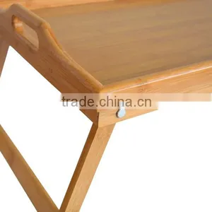 BR002 Folding 4 Legs Bamboo Breakfast Serving Tray thumbnail-2