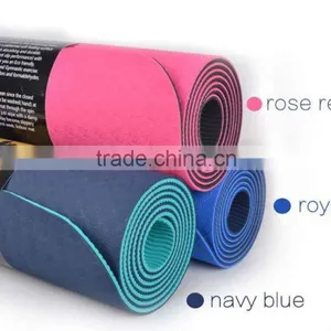 4mm TPE Eco Friendly Anti Slip Yoga Mat With Carry Strap Easy Washable Sport Mat Manufacturer thumbnail-1