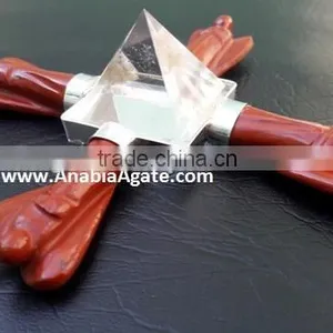 Red Jasper Angels Energy Generator With Crystal Quartz Pyramid thumbnail-3