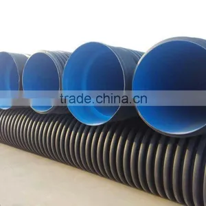 Large HDPE Drainage Pipe Twin Wall Corrugated Pipe Drain Pipe thumbnail-2