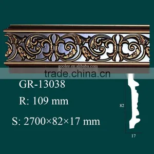 European- Style Architectural Decorative PU Carving Cornice Mouldings thumbnail-3