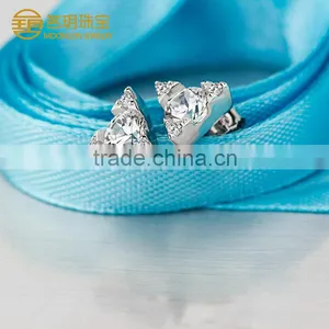 Fashion Geometric Figure Sterling Silver Gemstone Stud Earrings for Stylish Women thumbnail-2