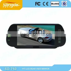 7inch MP5 Bluetooth Rearview Car Mirror Monitor With USB&SD thumbnail-1